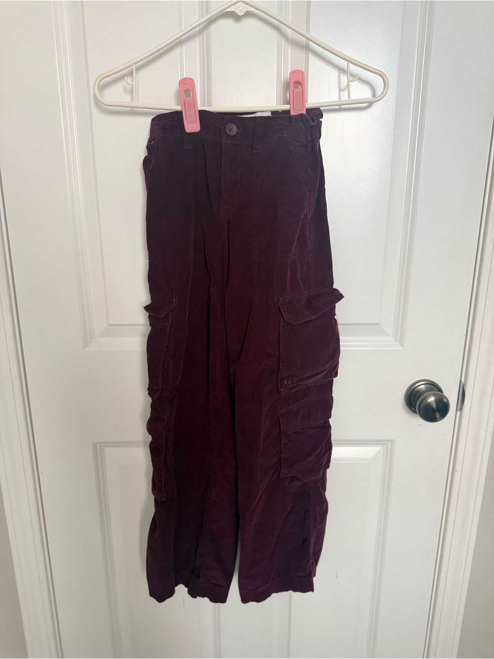 abercrombie kids Burgundy Corduroy Cargo Pants